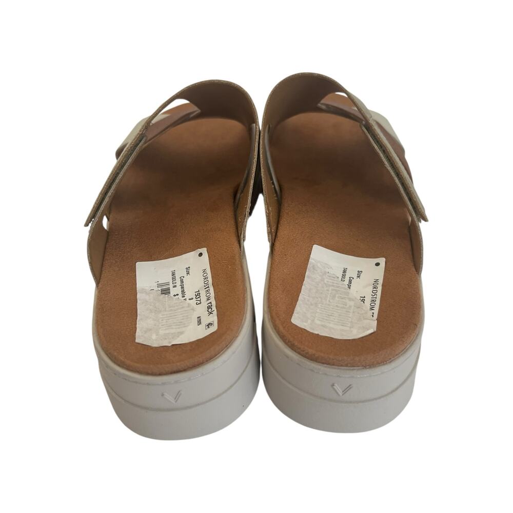 Vionic Uptown Sunset Sandal In Tan / Gold Metallic Leather Size 9 - Picture 6 of 13